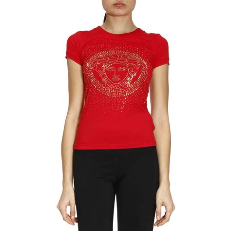 versace womens tee red|Versace tees for women.